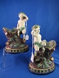 French Majolica Vases